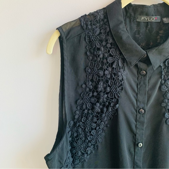 Fylo Black Sheer Sleeveless - Picture 4 of 8